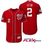 Maglia Baseball Uomo Washington Nationals Adam Eaton Scarlet 2017 Allenamento Primaverile Flex Base