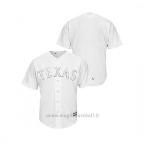 Maglia Baseball Uomo Texas Rangers 2019 Players Weekend Replica Bianco