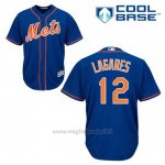 Maglia Baseball Uomo New York Mets Juan Lagares 12 Blu Alterner 1ªCool Base