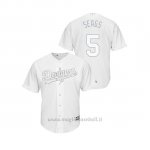 Maglia Baseball Uomo Los Angeles Dodgers C Orey Seager 2019 Players Weekend Seags Replica Bianco