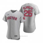 Maglia Baseball Uomo Boston Red Sox Kevin Plawecki Autentico Road Grigio