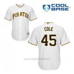 Maglia Baseball Uomo Pittsburgh Pirates Gerrit Cole 45 Bianco 1ªCool Base