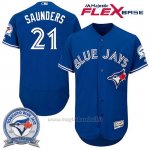 Maglia Baseball Uomo Toronto Blue Jays Michael Saunders 21 Flex Base 40 Anniversario