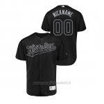 Maglia Baseball Hombre Chicago White Sox Personalizzate 2019 Players Weekend Autentico Nero