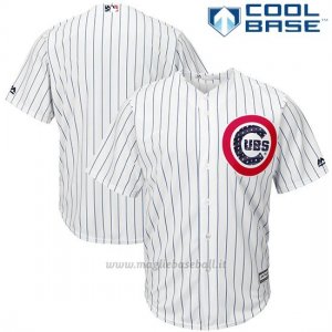 Maglia Baseball Uomo Chicago Cubs 2017 Estrellas y Rayas Bianco Cool Base
