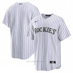 Maglia Baseball Uomo Colorado Rockies Primera Replica Bianco