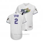 Maglia Baseball Uomo Tampa Bay Rays Denard Span Throwback 1998 Bianco