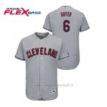 Maglia Baseball Uomo Cleveland Indians Brandon Guyer 150th Aniversario Patch Flex Base Grigio