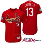 Maglia Baseball Uomo St. Louis Cardinals Matt Carpenter Scarlet 2017 Allenamento Primaverile Flex Base Giocatore