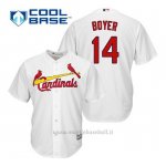 Maglia Baseball Uomo St. Louis Cardinals Ken Boyer 14 Bianco 1ªCool Base