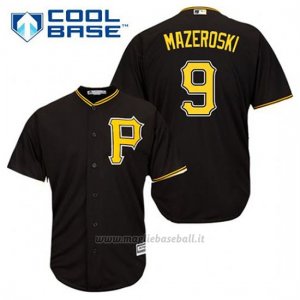 Maglia Baseball Uomo Pittsburgh Pirates Bill Mazeroski 9 Nero Alterner Cool Base