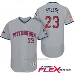 Maglia Baseball Uomo Pittsburgh Pirates 2017 Estrellas y Rayas David Freese Grigio Flex Base