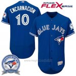 Maglia Baseball Uomo Toronto Blue Jays Edwin Encarnacion 10 Flex Base 40 Anniversario