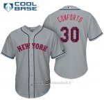 Maglia Baseball Uomo New York Mets 2017 Estrellas y Rayas Michael Conforto Grigio Cool Base