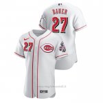 Maglia Baseball Uomo Cincinnati Reds Trevor Bauer Autentico Bianco