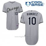 Maglia Baseball Uomo Chicago White Sox 10 Alexei Ramirez Grigio Cool Base