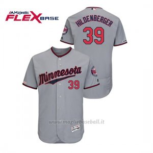 Maglia Baseball Uomo Minnesota Twins Trevor Hildenberger 150th Aniversario Patch Autentico Flex Base Grigio