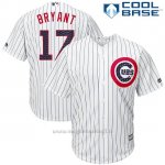 Maglia Baseball Uomo Chicago Cubs 2017 Estrellas y Rayas 17 Kris Bryant Bianco Cool Base