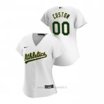 Maglia Baseball Donna Oakland Athletics Personalizzate 2020 Replica Primera Bianco