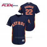 Maglia Baseball Uomo Houston Astros Josh Reddick 150th Aniversario Patch Flex Base Blu