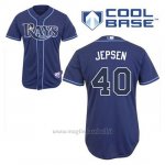Maglia Baseball Uomo Tampa Bay Rays Kevin Jepsen 40 Blu Blu Alterner Cool Base