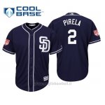Maglia Baseball Uomo San Diego Padres Jose Pirela Cool Base Entrenamiento De Primavera 2019 Blu