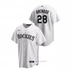 Maglia Baseball Uomo Colorado Rockies Nolan Arenado Replica Primera Bianco