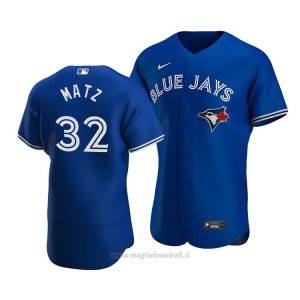 Maglia Baseball Uomo Toronto Blue Jays Jays Steven Matz 32 Autentico Alternato Blu