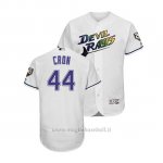 Maglia Baseball Uomo Tampa Bay Rays C.j. Cron Throwback 1998 Bianco