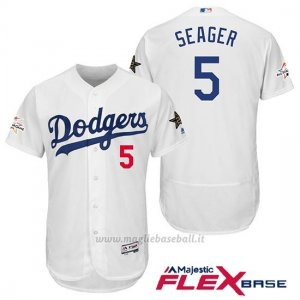 Maglia Baseball Uomo Los Angeles Dodgers Corey Seager Bianco 2017 Mlb All Star Game Flex Base