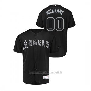Maglia Baseball Uomo Los Angeles Angels Personalizzate 2019 Players Weekend Autentico Nero