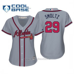 Maglia Baseball Donna Atlanta Braves John Smoltz Cool Base Majestic Road 2019 Grigio