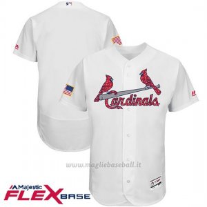 Maglia Baseball Uomo St. Louis Cardinals 2017 Estrellas y Rayas Bianco Flex Base