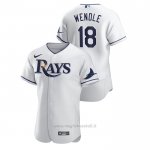 Maglia Baseball Uomo Tampa Bay Rays Joey Wendle Autentico Bianco