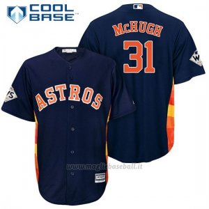 Maglia Baseball Uomo Houston Astros 2017 World Series Collin Mchugh Blu Cool Base