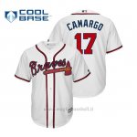 Maglia Baseball Uomo Atlanta Braves Johan Camargo Cool Base Official 1ªBianco