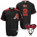 Maglia Baseball Uomo Arizona Diamondbacks 2 Aaron Hill Nero Alterner