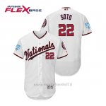 Maglia Baseball Uomo Washington Nationals Juan Soto Flex Base Entrenamiento De Primavera 2019 Bianco