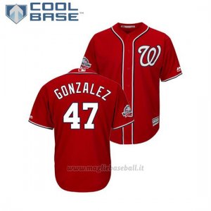 Maglia Baseball Uomo Washington Nationals Gio Gonzalez 2018 All Star Game Cool Base Scarlet