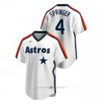 Maglia Baseball Uomo Houston Astros George Springer Cooperstown Collection Primera Bianco