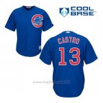 Maglia Baseball Uomo Chicago Cubs 13 Starlin Castro Blu Alterner Cool Base