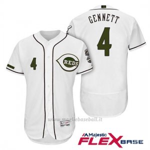 Maglia Baseball Uomo Cincinnati Reds 4 Scooter Gennett 2018 Alterner Autentico Flex Base