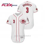 Maglia Baseball Uomo Cincinnati Reds Scooter Gennett 150th Aniversario Patch Flex Base Bianco