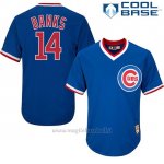 Maglia Baseball Uomo Chicago Cubs 14 Ernie Bankscooperstown Collezione Giocatore Cool Base