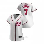 Maglia Baseball Donna Washington Nationals Trea Turner 2020 Replica Primera Bianco