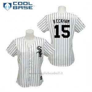 Maglia Baseball Uomo Chicago White Sox 15 Gordon Beckham Bianco Cool Base