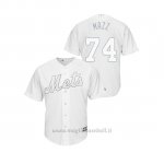 Maglia Baseball Uomo New Y Ork Mets Chris Mazza 2019 Players Weekend Replica Bianco