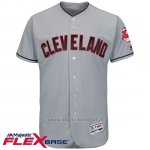 Maglia Baseball Uomo Cleveland Indians Blank Grigio Flex Base Autentico Collezione