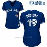 Maglia Baseball Donna Toronto Blue Jays Jose Bautista Cool Base Royal