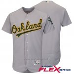 Maglia Baseball Uomo Oakland Athletics Grigio Flex Base